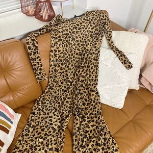 Cheetah Print Jumpsuit Statement Piece